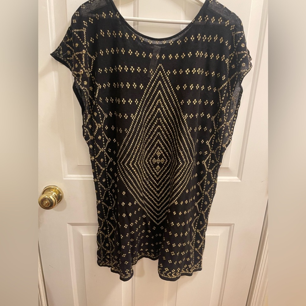 Black and gold dress